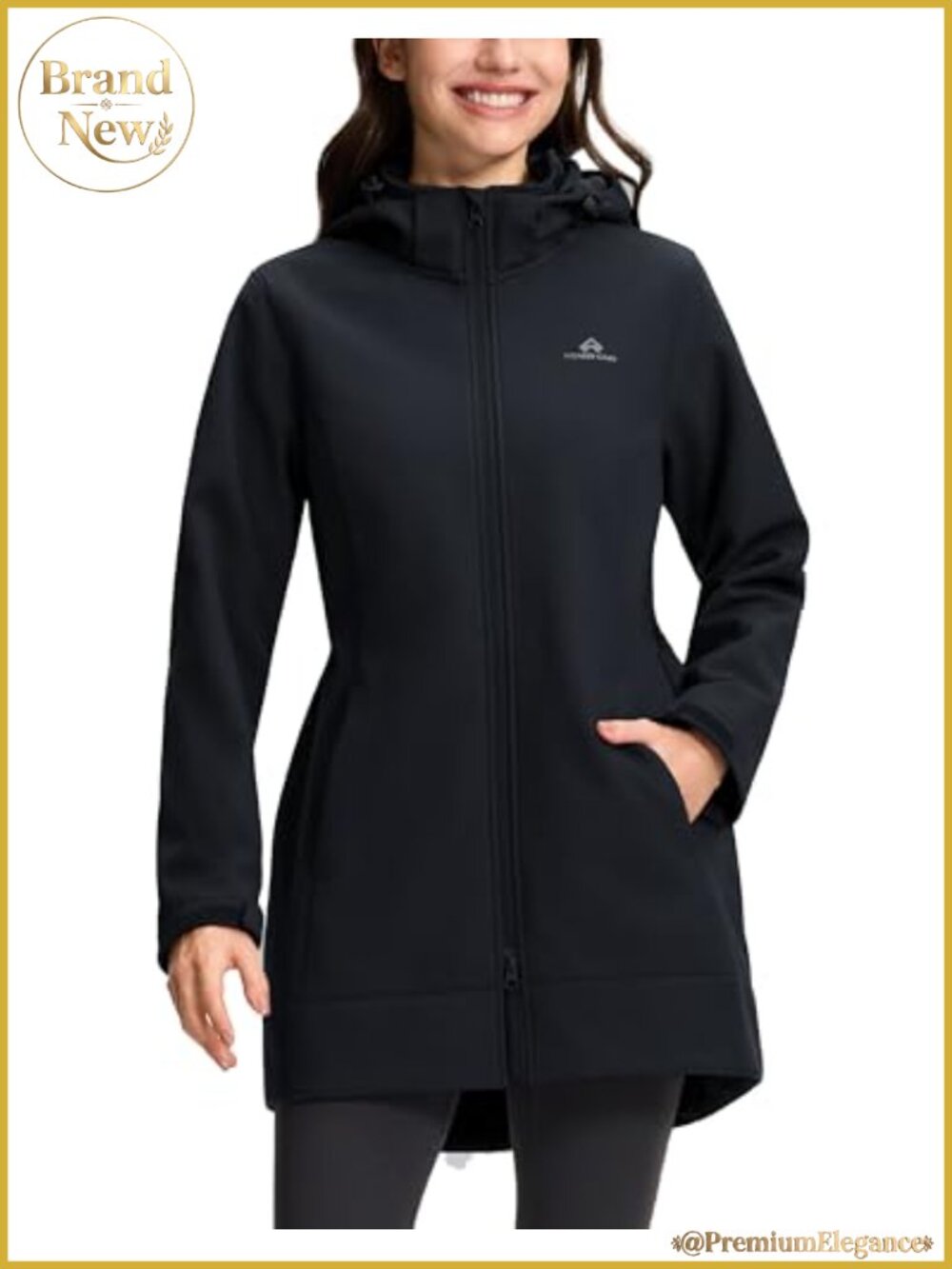 Women's Waterproof Softshell Jacket Fleece Lined 30K Windbreaker Removable Hood